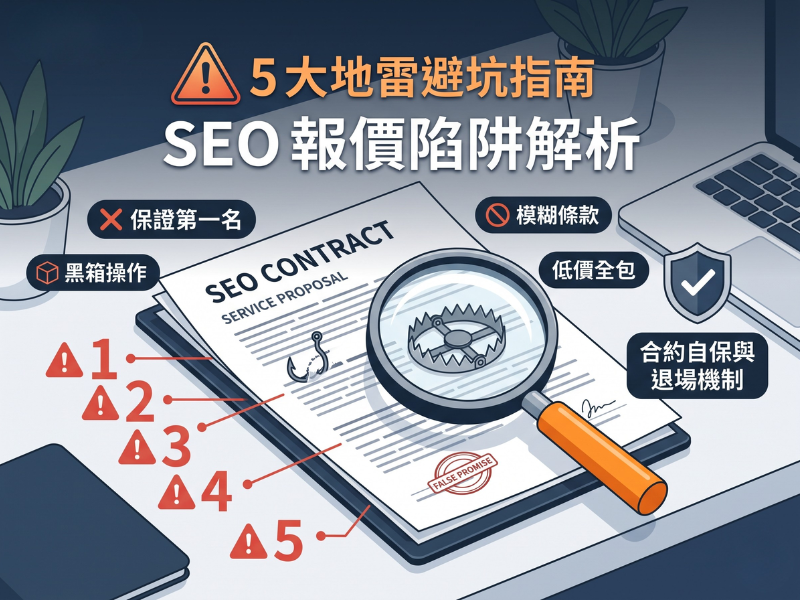 SEO 報價陷阱與合約避雷指南